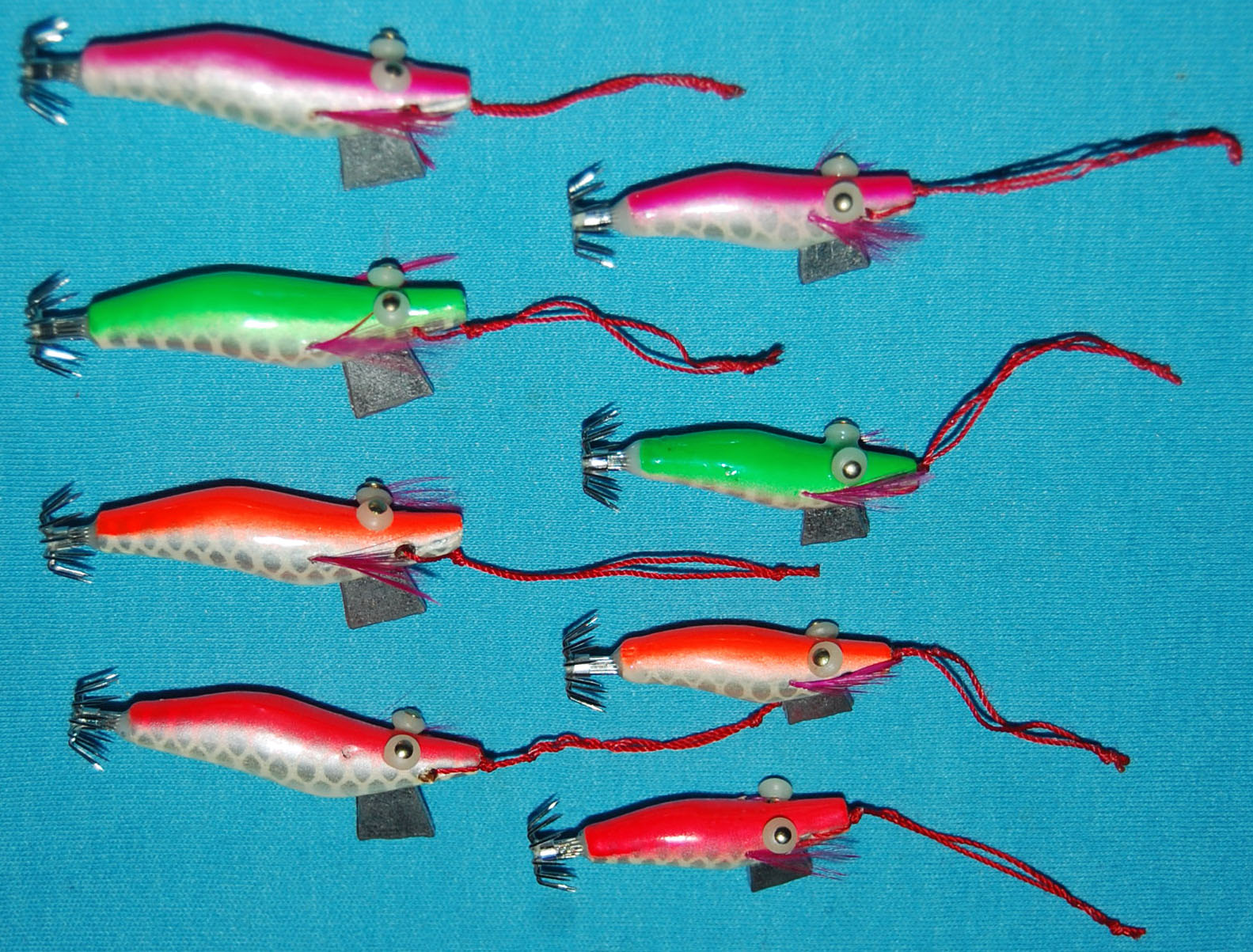New Squid Jigs Glow in the Dark Puget Sound Fishing Lures 12 Claws Hooks